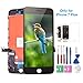 for iPhone 7 Plus Screen Replacement Black A1784,A1785,A1661, Mobkitfp LCD Display 3D Touch Screen Digitizer for iPhone 7 Plus, Frame Assembly Replacement with Repair Tools Kit & Screen Protector