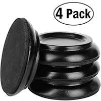 Eison Piano Caster Cups for Upright Piano Wooden Piano Caster Piano Leg Floor Protectors with Non-Slip & Anti-Noise Foam Hardwood Floor Protectors, Set of 4, Black