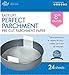 Parchment Paper Sheets for Baking: Oven Safe Parchment Paper, Parchment Sheets, Bakery Quality Baking Paper for Perfect Results, High Temperature, Cooking Sheets, 24 Count, 8 Inch Round