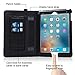iPad Pro 9.7 Case, iPad Pro 9.7 inch Case,Jumtent Leather Stand Folio Case Cover Compatible iPad Pro 9.7 inch 2016, with Card Slots,Document Pocket,Pencil Holder,Hand Strap (Black)