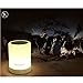 Smart Dimmable Table Night Light, Pococina Warm White LED Bedside Lamp with Touch Sensor and Color Changing Mode Bluetooth Speaker for Kids