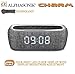 Alphasonik Charm Wireless Bluetooth Portable Speaker with Digital LED Alarm Clock, Auto and Manual Dimmer, FM Radio, HD Sound and Bass, Micro USB, Auxilliary 3.5mm, SD Card, for iPhone and Samsung