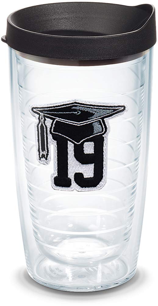 Tervis 1315370 Cap 2019 Insulated Tumbler with Emblem and Lid, Tritan, 16 Fluid_Ounces, Clear