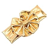 Tenworld Fashion Children Baby Girls Metallic Messy Big Bow Headband Hairband