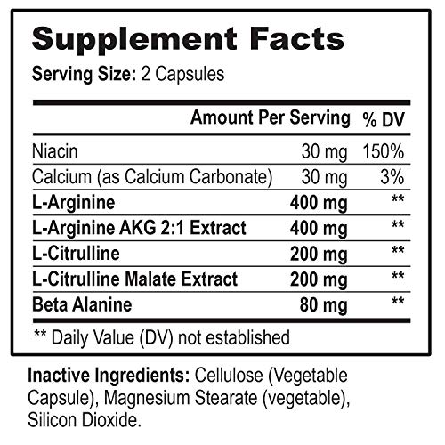 6 Strength+Nitric+Supplement+Arginine+1300mg