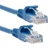 CablesAndKits Ethernet Cable 25 ft Blue, Snagless, 10 Gbps, 550 MHz | Pure Bare Copper Cable with Gold-Plated Connectors, PoE Compatible, UL Listed, ETL Verified and RoHS Compliant