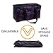 Pursetti Extra Large Utility Tote Bag for Women with 6 Exterior Pockets, Perfect for Beach, Pool, Laundry, Storage, Purple Circle