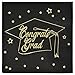 Graduation Plates and Napkins Class of 2023 for 50 Guests Disposable Paper Dinnerware Set in Black and Gold Foil for Party Supplies Tableware Decorations 9