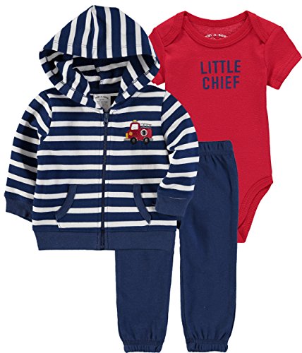Wan-a-beez baby boys  and baby girls  3-piece jacket bodysuit pan…