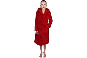 TowelSelections Boys Robe, Kids Plush Hooded Fleece Bathrobe