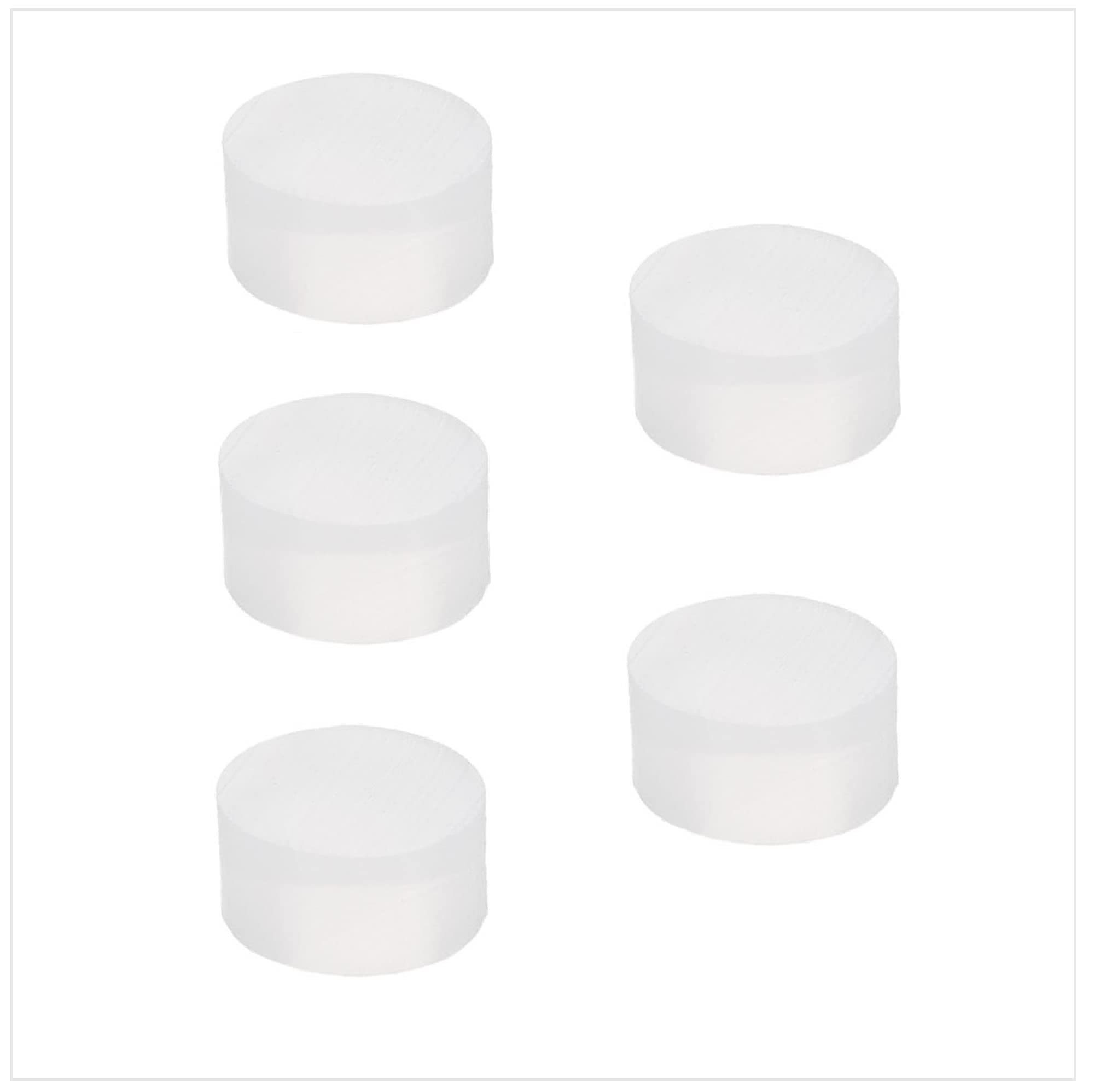 EVI Herrajes | Replacement for Adhesive Wall Stop for Doors | Pack of 5 | Original Replacement | White Silicone Rubber | Compatible with Model I-205