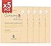 Facial Sheet Mask [NAISTURE] Face Treatment (5 Pack) Pure 100% Cotton, Smooth Moisturizing Revitalizes Skin Damaged by UV Rays and Enhances Clarity, 24mL Made in Korea - Ginseng
