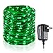 HAHOME Waterproof Led String Lights,33Ft 100 LEDs Indoor and Outdoor Starry Lights with Power Supply for Christmas Wedding and Party Decoration,Green primary