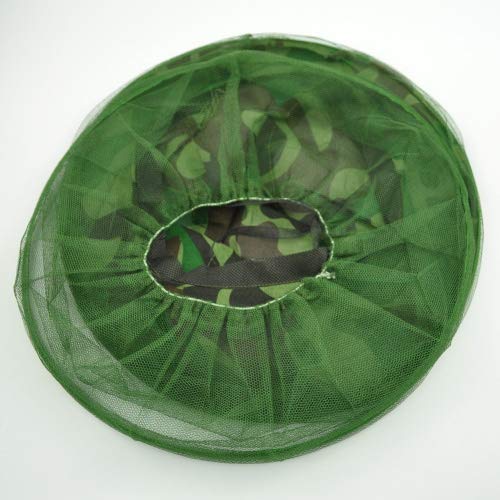OrangeTag Outdoor Camouflage Anti-Mosquito Hat with Head Net Mesh Face Protection - Malaria Net/Bug Hat/Insect Hat Repels Bugs from Face
