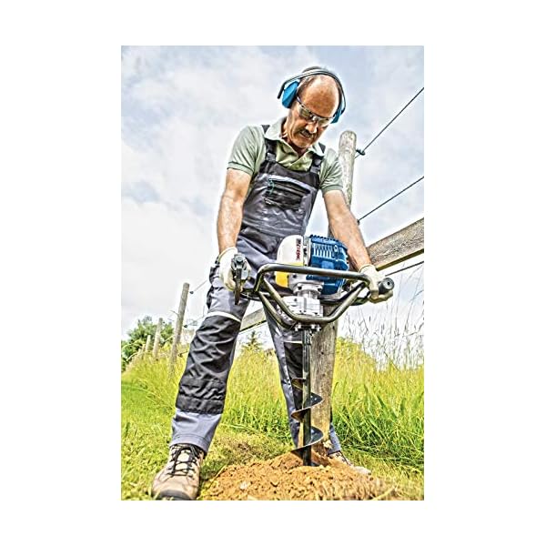 Scheppach Benzin Erdbohrer EB1700 Erdlochbohrer Pfahlbohrer | Bohrerlänge 800mm | inkl. Bohrerset – Bild 6