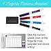 Magnetic Dry Erase Calendar for Fridge: with Stain Resistant Technology - Two Sizes - 4 Fine Tip Markers and Large Eraser with Magnets- Monthly Whiteboard for Refrigerator Wall: White Board Desk Base