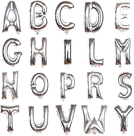 Alphabet Letter Balloons A-Z & Number 0-9 Foil Balloons (Sliver and Gold) for Wedding,Birthday Party,Customs,anniversary¡¯s Decoration 40 inch Helium Foil Digital balloons for New Years