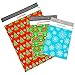 Inspired Mailers Holiday Combo Pack w/Writable Surface - 10 Each: 8.5x12 Snowflakes, 10x13 Ornaments, 14.5x19 Christmas Trees - Pack of 30 Poly Mailers