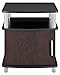 Ameriwood Home Carson End Table with Storage, Cherry/Black