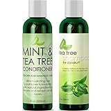 Dandruff Shampoo and Conditioner with Tea Tree Oil - Argan Oil Hair Growth Therapy - Lice Treatment for Kids - Hair Loss Products for Men Hair Loss Prevention for Women - With Lavender
