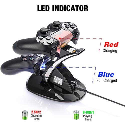 3 Controller+Playstation+Stand+Dual+Indicator+Controller+Black+4