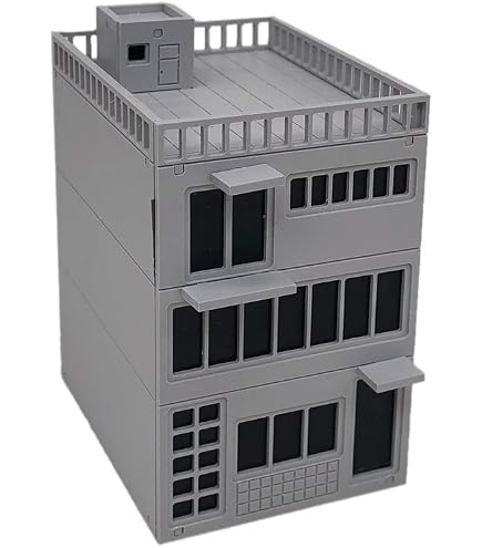 Outland Models – Immeuble De Bureau Moderne 7 Étages En Verre, Échelle HO 1:87, Empilable