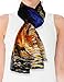 Dahlia Women's 100% Luxury Long Silk Scarf - Van Gogh Cafe Terrace at Night