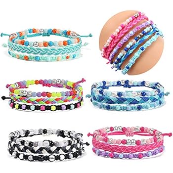 Golray 15 Vsco Friendship Bracelets For Teen Girls Jewelry Gift Kids Stack Braided Woven String Bracelets