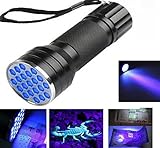 NIANPU UV Ultra Violet 21 LED Flashlight Brightest UV Pee Finder Tool Detector Scorpion Pets Urine and Stains Detector with Mini Blacklight Aluminum Torch Light Lamp