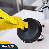 (Set of 2) Mario10 Rubber Sink Plunger 4.52in 5.51in Heavy Duty Unblocker view 5
