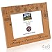 KATE POSH Merry Christmas Love Peace Joy Believe Hope, The Magic of Christmas Family Picture Frame. Santa, Reindeer and Sleigh Decor. Engraved Natural Wood Photo Frame (4x6-Horizontal)