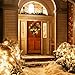 MAOYUE Christmas Wreath Outdoor Christmas Wreaths with Lights Tartan Pre-lit Holiday Wreath with Red Berries, Pine Cones, Battery Operated Christmas Decorations for Indoor, Window, Front Door