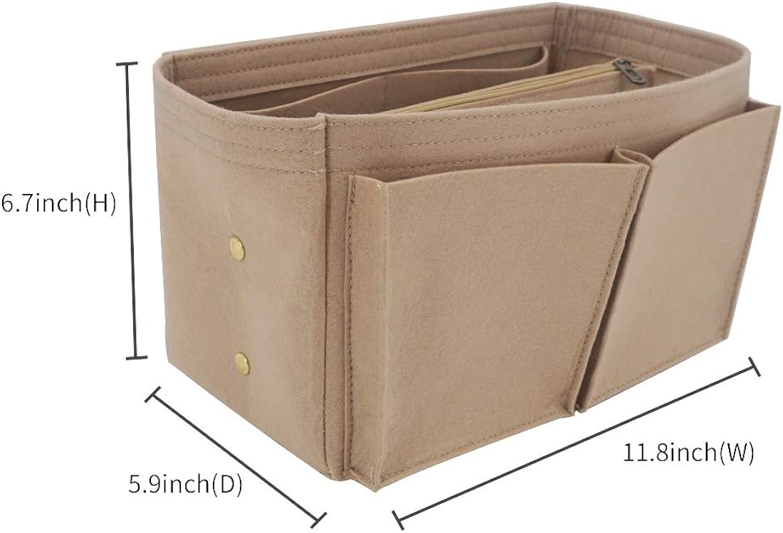 HIFELTY Women Handbag Organizer Multi-Pocket Bag in Bag Purse Organizer Travel Tote Bag Insert with Singly Detachable Wallet /& Keys Chain