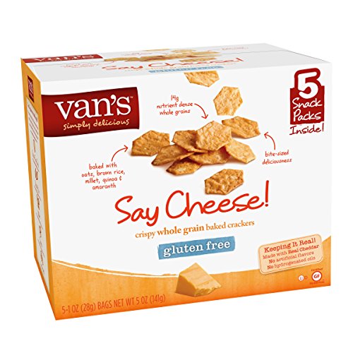 Van's Say Cheese! Snack Pack Crackers, 1 Ounce Bags (5 Count Box)