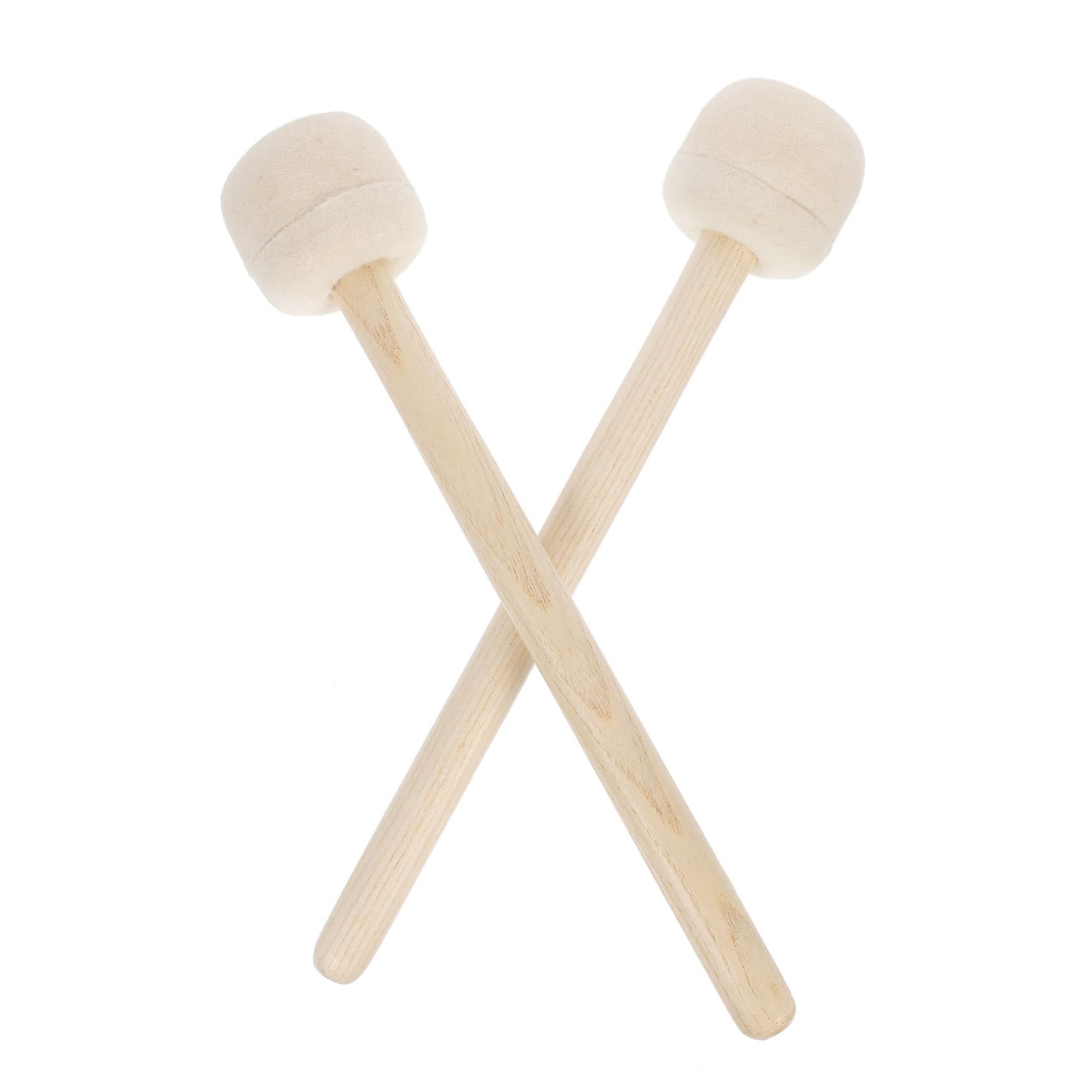 TOYANDONA 2pcs Wool Felt Drumstick Drum Mallet Stick Xylophone Adult Felt Timpani Sticks Soft Mallet Drumsticks Bass Drum Felt Head Drum Sticks Marimba Gong 5a Baseball Wooden