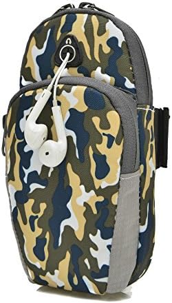 Marryry Camouflage Sports Armband Double Pockets Multifunctional Outdoor Arm Bag Arm Pocket For iPhone 7 6 plus 6s 6, Samsung Note 5 4 3, Nexus 5 and Less Than 5.5 inches Cell