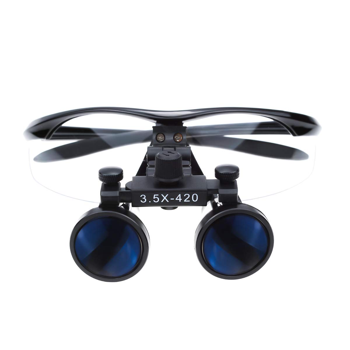 Loupes,Binocular Eye Magnifier,3.5X420mm Working Distance Black
