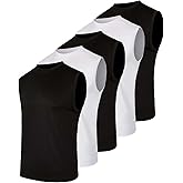 Real Essentials 5 Pack: Men's Mesh Active Athletic Tech Tank Top - Workout & Training Activewear (Available in Big & Tall)