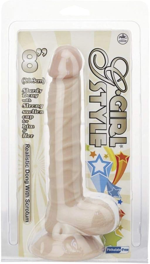 NMC G-Girl Style Realistic Dong with Suction Base, 8 Inch, Flesh White - Image 4