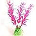 Ray-JrMALL Plastic 10 Pcs Mixed Artificial Aquarium Fish Tank Water Plant Color Random
