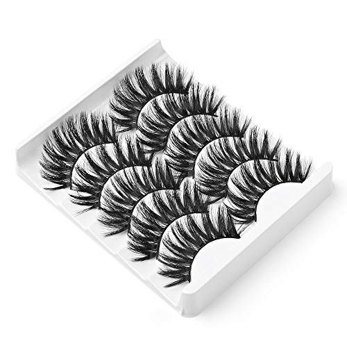 ELDA 15 Pairs 3D Faux Mink lashes Handmade False Eyelashes Natural Fluffy Fake Eyelashes Dramatic Long Eyelashes Soft Reusable Lashes Pack for Makeup Eyelashes Extension
