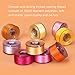 eBoot 25 Sewing Machine Bobbins with Assorted Colors Sewing Thread in Case Compatible with Brother/Babylock/Janome/Kenmore/Singer