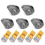 Amber Cab Marker lights,YITAMOTOR Smoke Roof Cab Marker Lights Covers w/LED Bulbs Aftermarket Replacement Compatible for Ford F150 F250 F350 F450 F550 Super Duty Pickup Truck