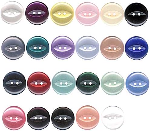 HW Products Fish Eye Button Two Hole 18L D:11mm 50pcs White