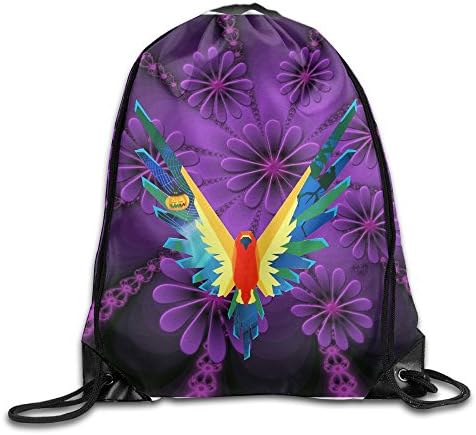 Logan Paul's Parrot Logo Bag, Maverick Design Sport Gym Sack Drawstring Backpack Bag