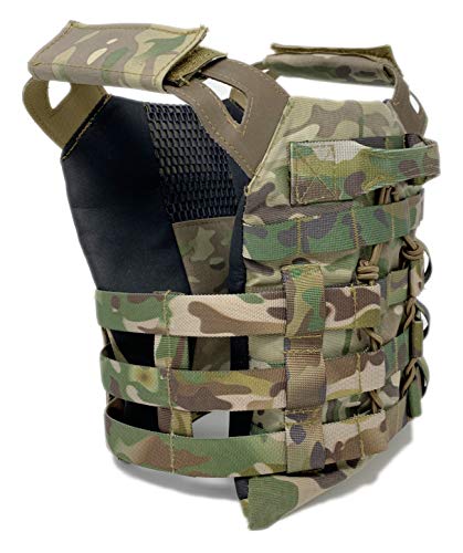 P3 Kids Adjustable Lightweight Combat Tactical Assault Molle Military Vest for Airsoft Paintball for Children - Thumbnail 2