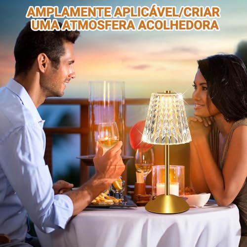 Abajur Quarto Sem Fio, Abajur de Mesa, Luminária Sem Fio Touch Recarregável