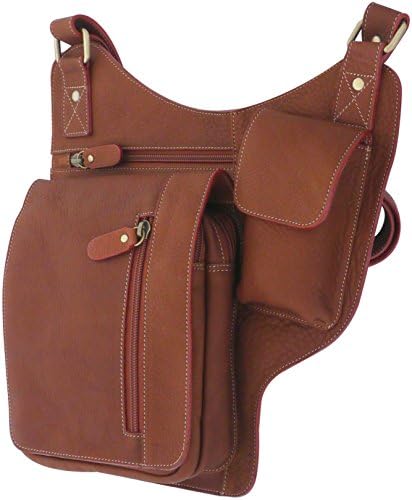 Leather Outdoor Tactical Shoulder Backpack Sling Bag For Camping, Hiking, Trekking (Brown)