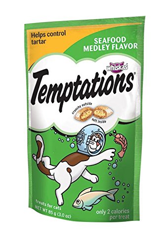 Seafood Temptation Treat for Cats-12 Pack [Set of 12]