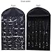 homepa Hanging Jewelry Organizer with Pockets and 18 Hook & Loops, Closet Storage for Jewelry, Makeup, Bracelets, Earrings, Hair Accessories, Necklaces